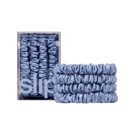 Pure Silk Skinny Scrunchies - Cornflower