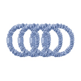 Pure Silk Skinny Scrunchies - Cornflower
