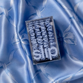 Pure Silk Skinny Scrunchies - Cornflower