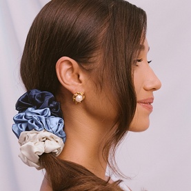 Pure Silk Large Scrunchies - Skye