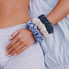 Pure Silk Large Scrunchies - Skye