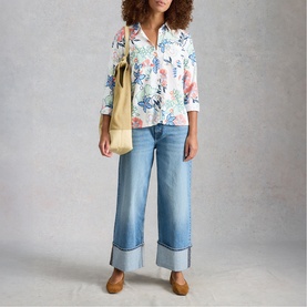 Sophie Floral Square Embroidery Shirt