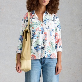 Sophie Floral Square Embroidery Shirt