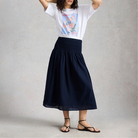 Suri Shirred Flared Skirt
