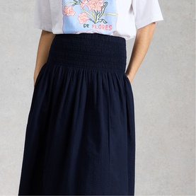 Suri Shirred Flared Skirt