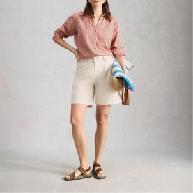 Tia Pocket Stitch Denim Shorts
