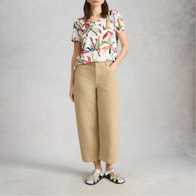 Tia Cropped Wide Leg Jeans