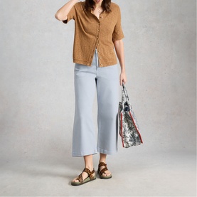 Tia Cropped Wide Leg Jeans