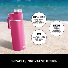 Thirsti 530ml Travel Bottle Hot Pink