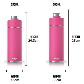 Thirsti 530ml Travel Bottle Hot Pink