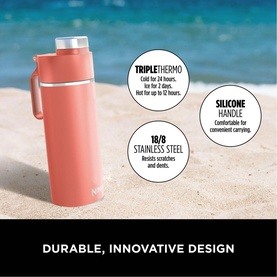 Thirsti 700ml Travel Bottle Coral