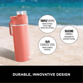 Thirsti 530ml Travel Bottle Coral