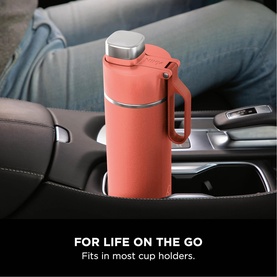 Thirsti 530ml Travel Bottle Coral