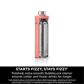 Thirsti 530ml Travel Bottle Coral