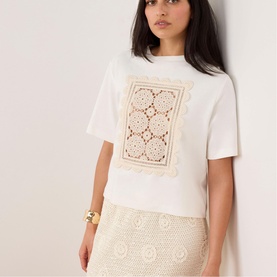 Crochet Panel T-Shirt