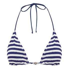 Ingrid Beaded Striped Bikini Top