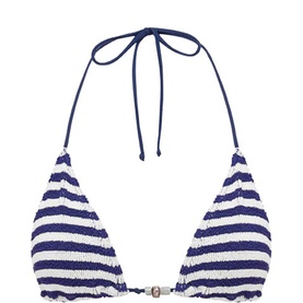 Ingrid Beaded Striped Bikini Top