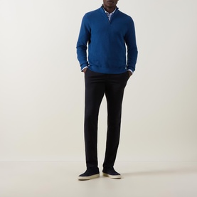 Textured Half Zip Sweater