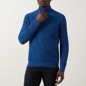 Textured Half Zip Sweater