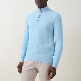 Textured Half Zip Sweater