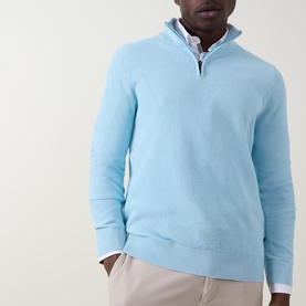 Textured Half Zip Sweater