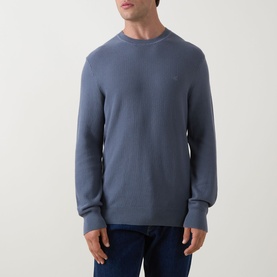Textured Monogram Logo Sweater
