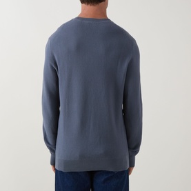 Textured Monogram Logo Sweater