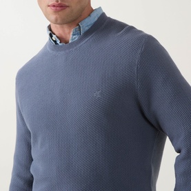 Textured Monogram Logo Sweater