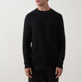 Textured Monogram Logo Sweater