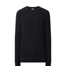 Textured Monogram Logo Sweater