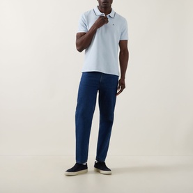 Piqu&eacute; Monogram Logo Polo Shirt