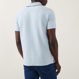 Piqu&eacute; Monogram Logo Polo Shirt