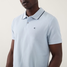 Piqu&eacute; Monogram Logo Polo Shirt