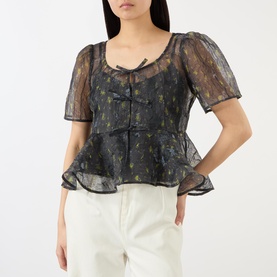 Shibori Organza Blouse
