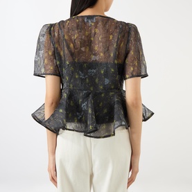 Shibori Organza Blouse