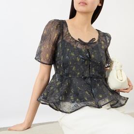 Shibori Organza Blouse