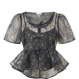 Shibori Organza Blouse