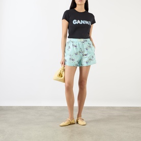 Printed Silk Shorts