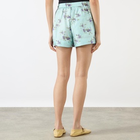 Printed Silk Shorts