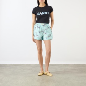 Printed Silk Shorts