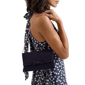 Grosgrain Bow Chain Clutch