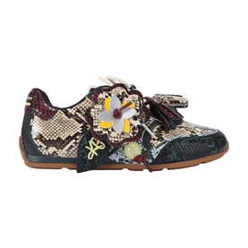 Lennon Flower Charm Lace Up Trainers