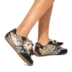 Lennon Flower Charm Lace Up Trainers