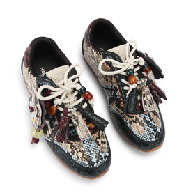 Lennon Flower Charm Lace Up Trainers