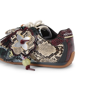 Lennon Flower Charm Lace Up Trainers