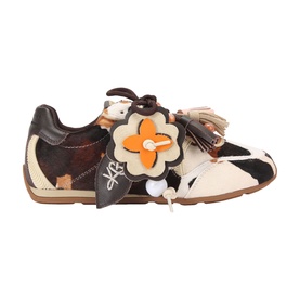 Lennon Flower Charm Lace Up Trainers