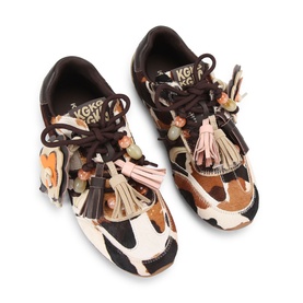Lennon Flower Charm Lace Up Trainers