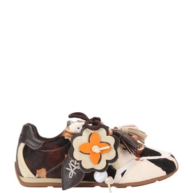 Lennon Flower Charm Lace Up Trainers