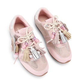 Lennon Flower Charm Lace Up Trainers