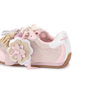 Lennon Flower Charm Lace Up Trainers